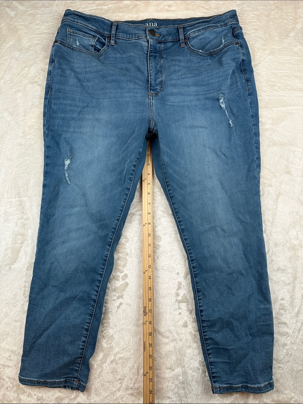 A.n.a Size 18 Women's High-Rise Skinny Ankle Jeans in Dark Blue | Everyday - Picture 5 of 6